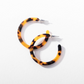 Tortoiseshell hoop earrings