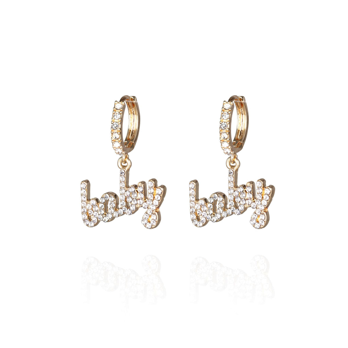 Gold-plated hoop earrings with black seed beads chain - Perles & Co